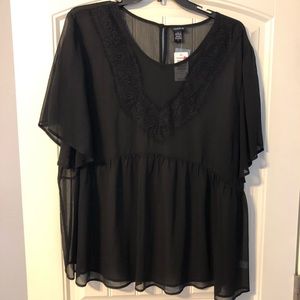 Torrid Size 4 Sheer Babydoll top